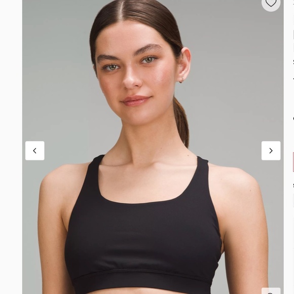 Lululemon Dark Blue Strappy Sports Bra Size 4 - Picture 2 of 6